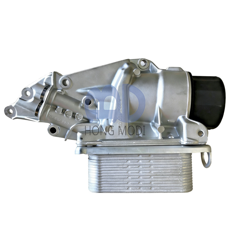 Oil filter housing with cooler 2721800510 suitable for Mercedes-Benz 272 180 0510